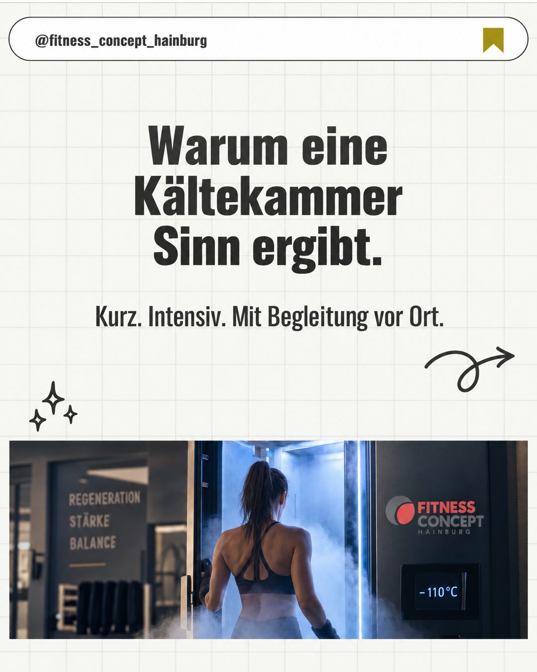 Karussell Kältekammer für Fitness Concept